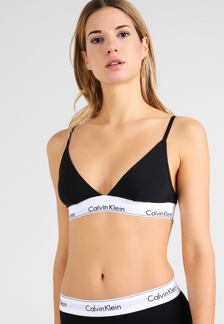 Dámská trojúhelníková podprsenka Calvin Klein, černá QF5650E