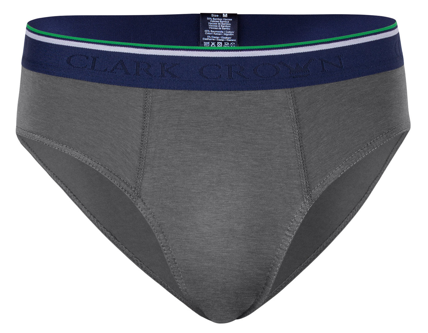 Moške bambus slip spodnjice Clark Crown 3/1, sive