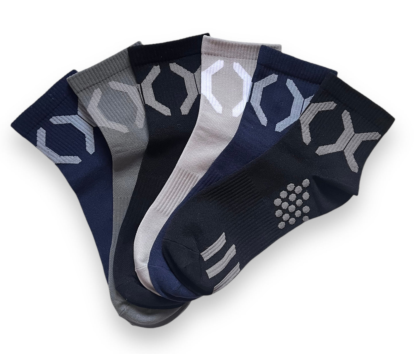 6 párů pánských sportovních ponožek, středně vysoké multifunkční 6492