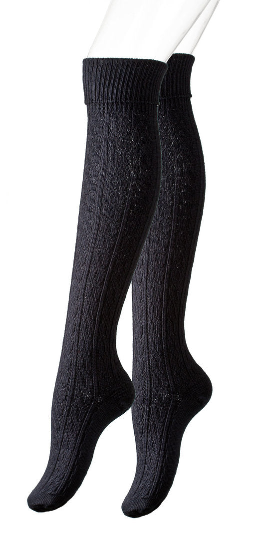 1 pár dámských kozaček nad kolena, VCA 4039 černá