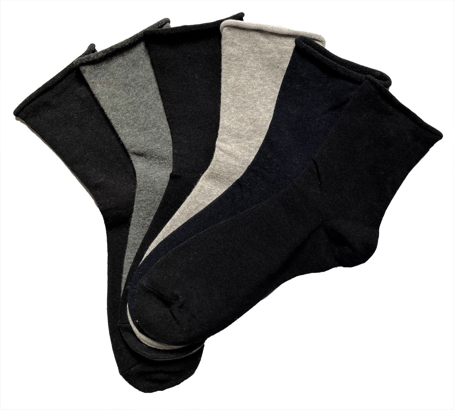 6 párů pánských ponožek bez gumičky, jednobarevná 6309