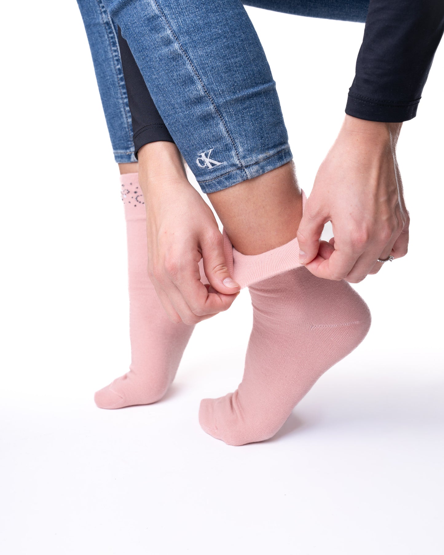 6 párů dámských ponožek bez gumičky, roztomilý okraj 5930