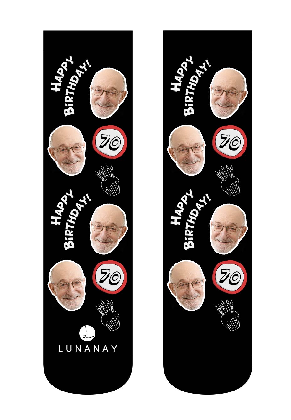 Personalizované ponožky | Ponožky na zakázku, 70 let