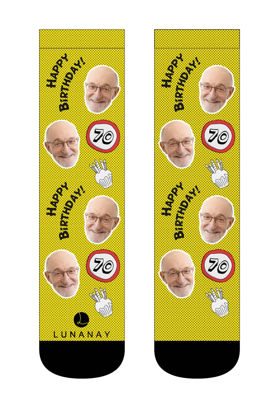 Personalizované ponožky | Ponožky na zakázku, 70 let