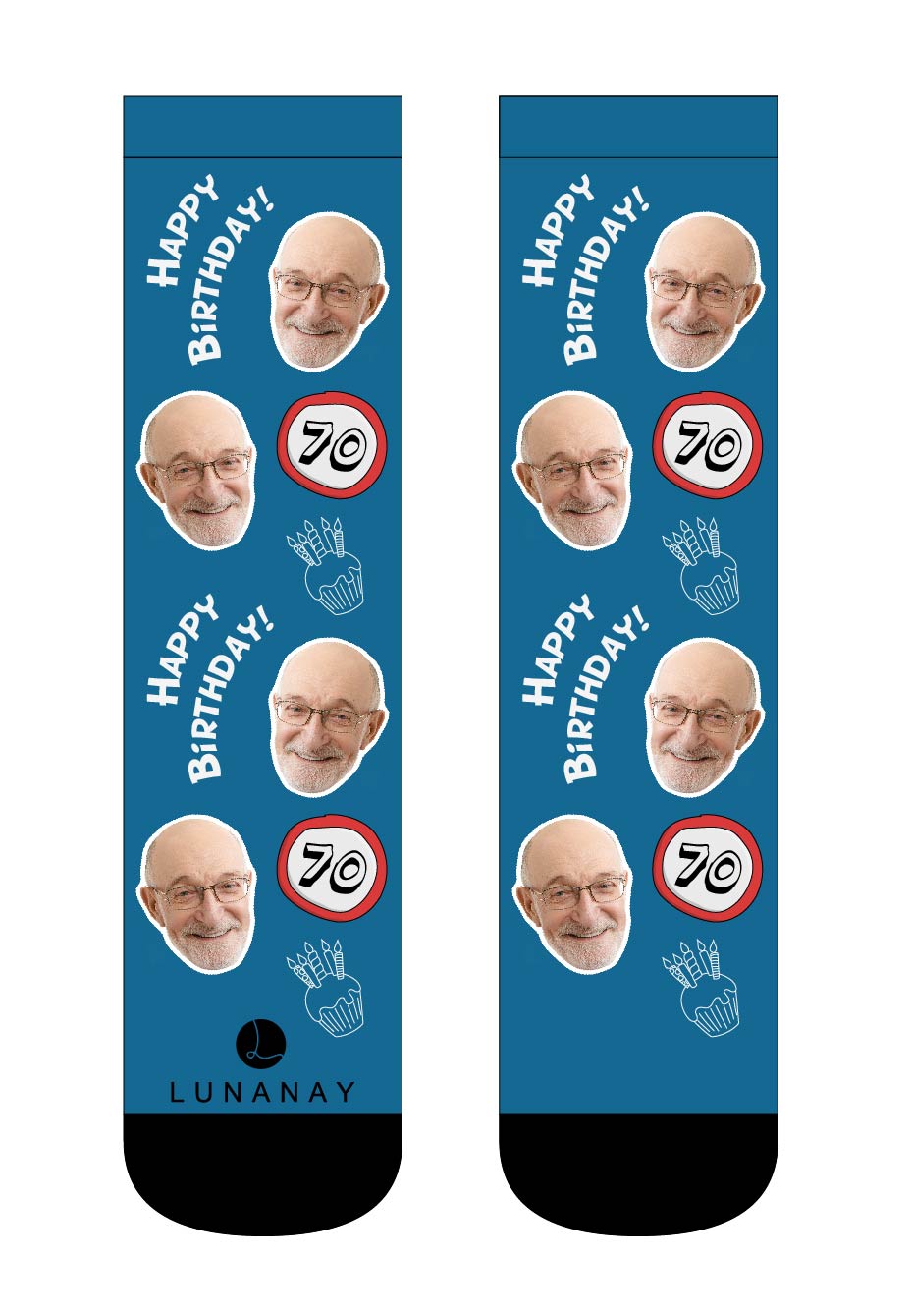 Personalizované ponožky | Ponožky na zakázku, 70 let
