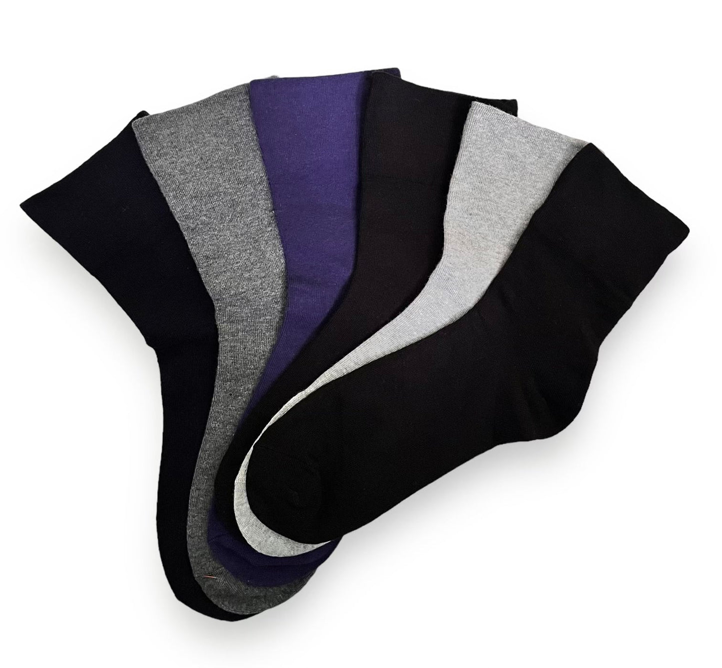 6 párů dámských ponožek bez gumičky: FWS-5337 jednobarevné