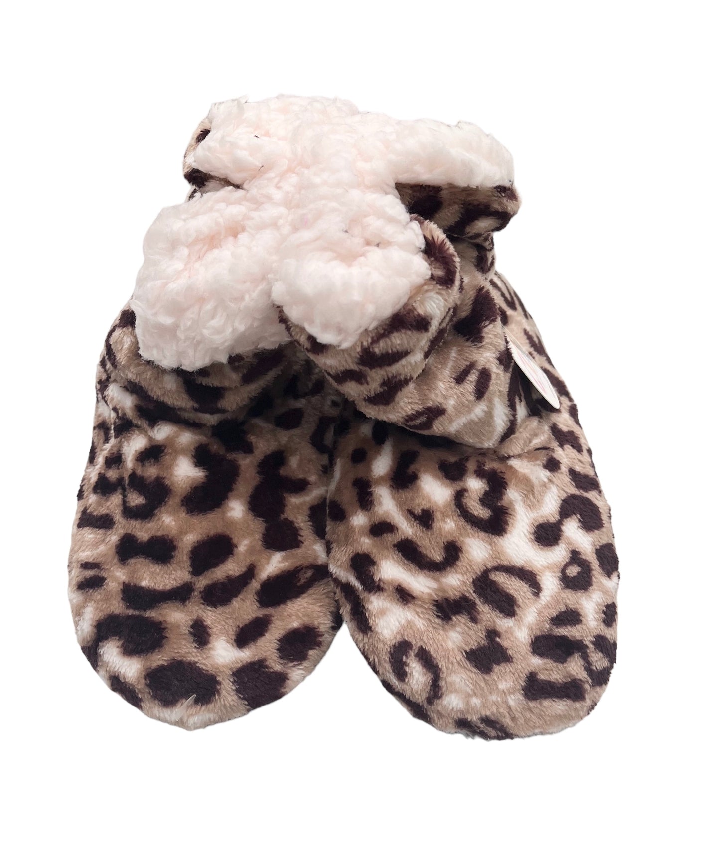Hřejivé dětské pantofle, 7222 hnědé leopardí