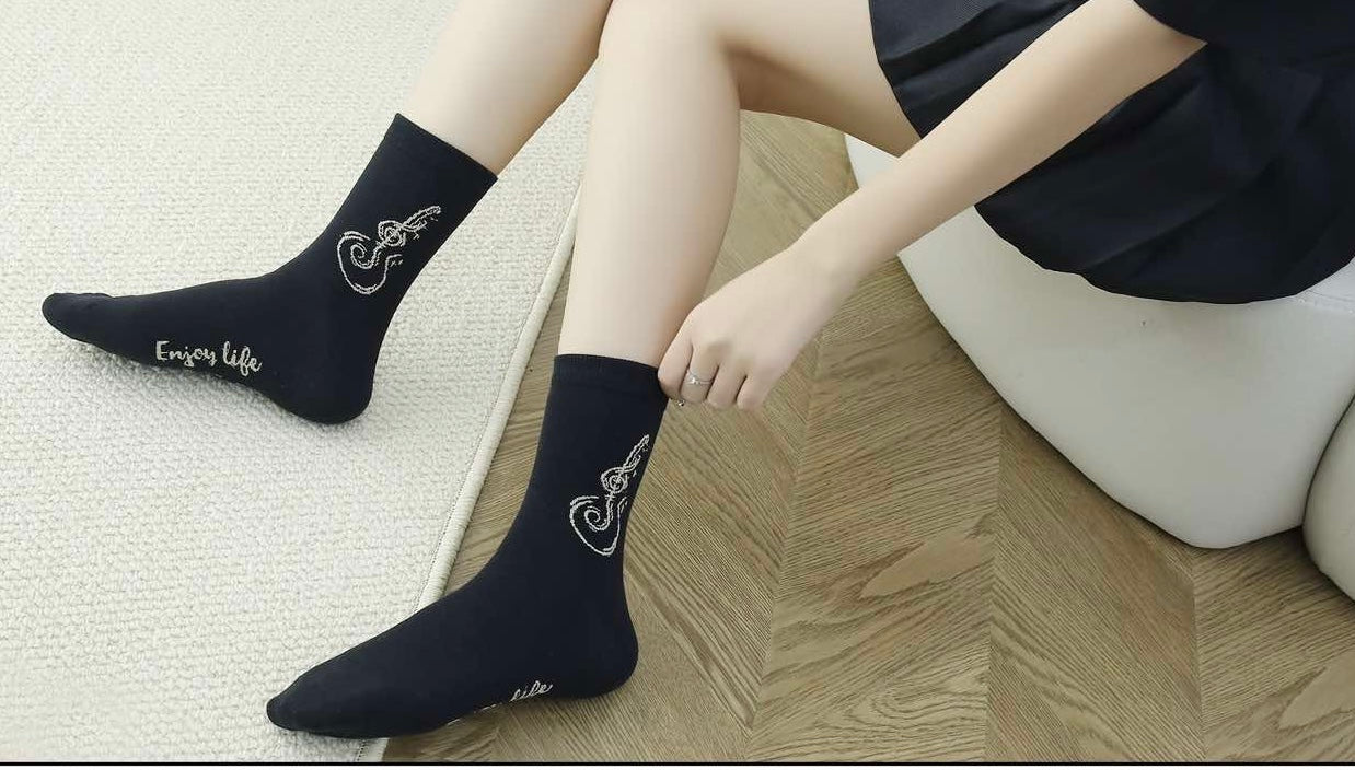 6 párů dámských ponožek do půli lýtek, not 5799