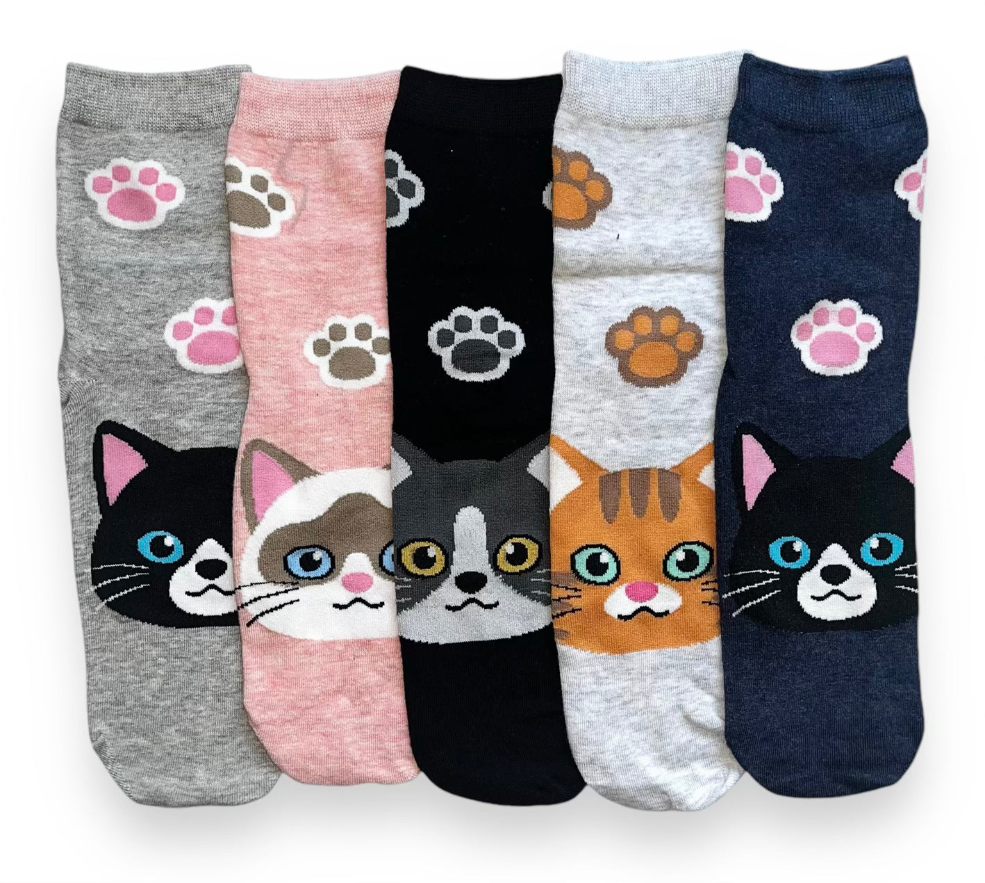5 párů dámských ponožek: cats 5617