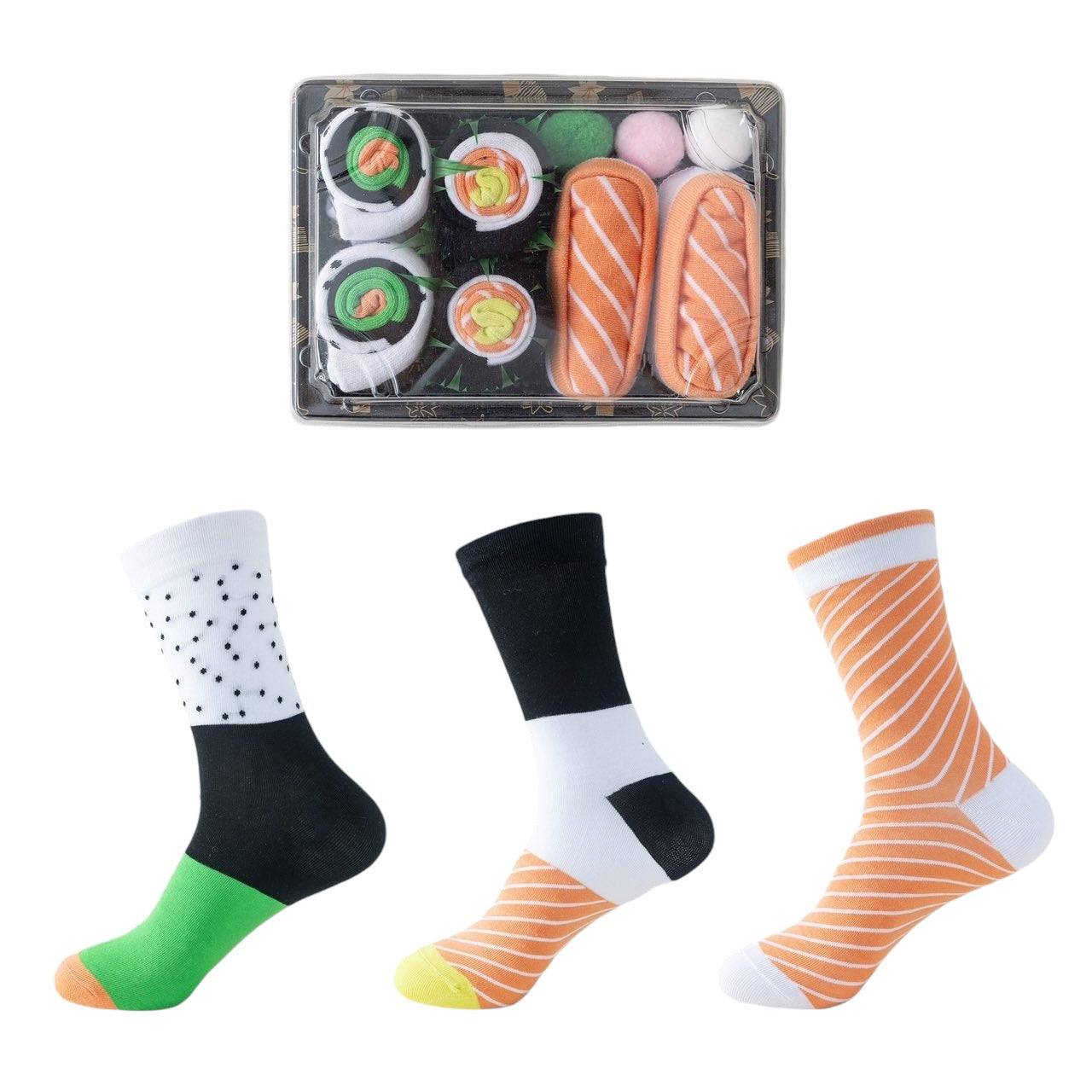 Suši darilni paket nogavic, 3 pari
