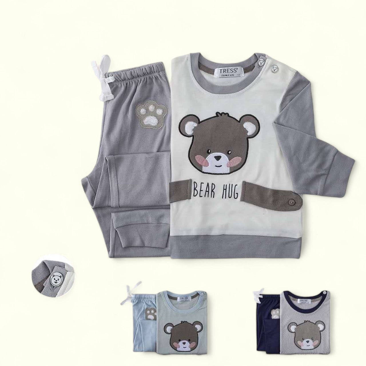 Dětské dlouhé pyžamo, medvídek Tress 5051