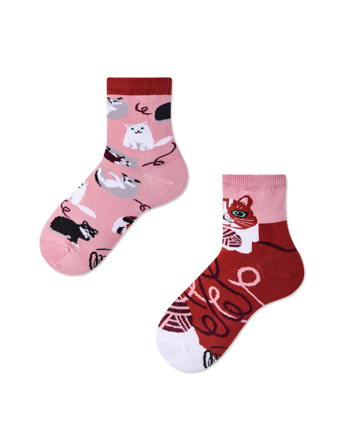 Playful Cat otroške nogavice, Many mornings