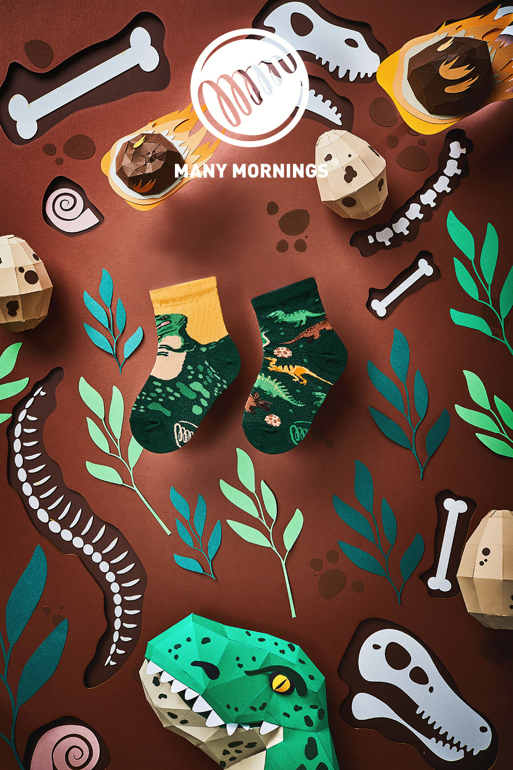 Dětské ponožky Dinosauři, Many mornings