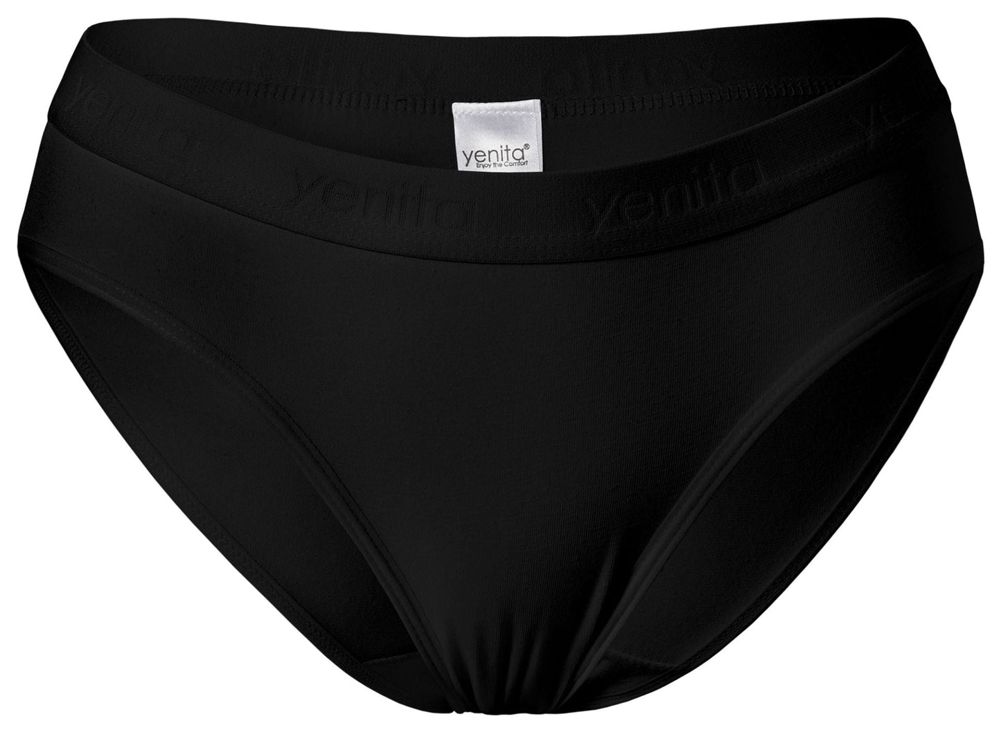 Ženske bombažne bikini slip spodnjice Sport 3/1, Yenita 5055 črna
