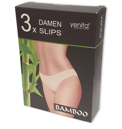 Dámské bambusové bikinové slip kalhotky 5094, 3/1 bílé
