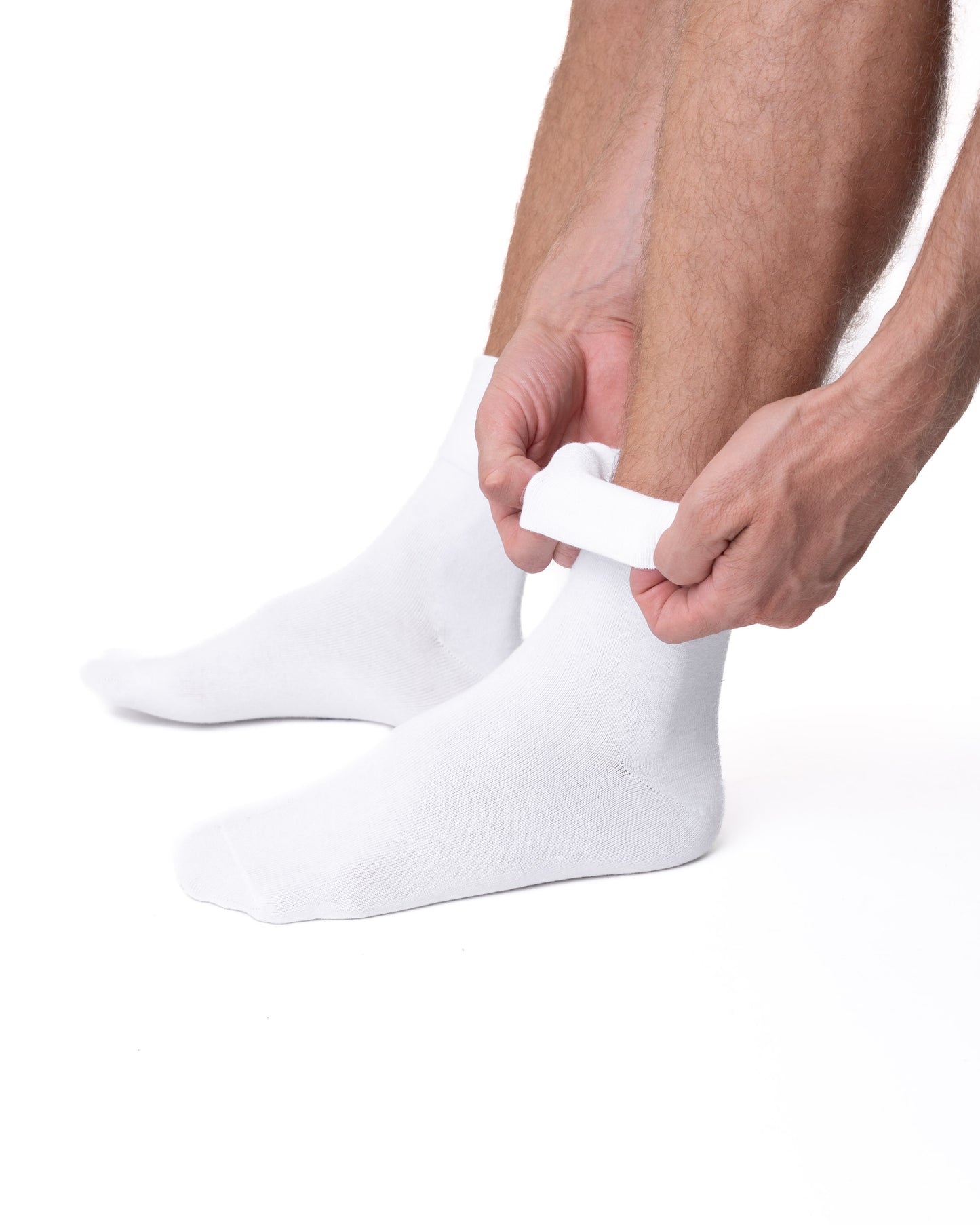 3 páry bílých ponožek bez gumičky, 6280 bílé