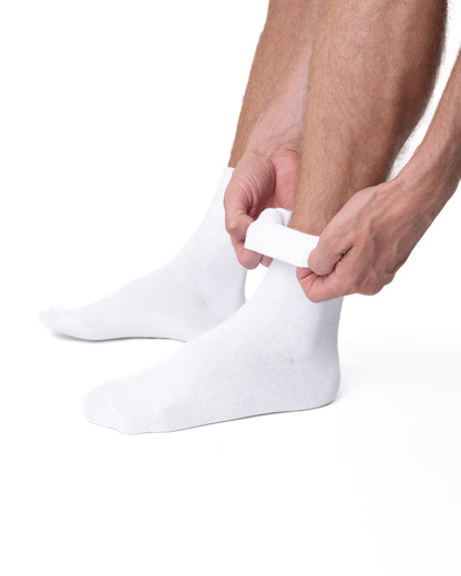 3 páry bílých ponožek bez gumičky, 6280 bílé