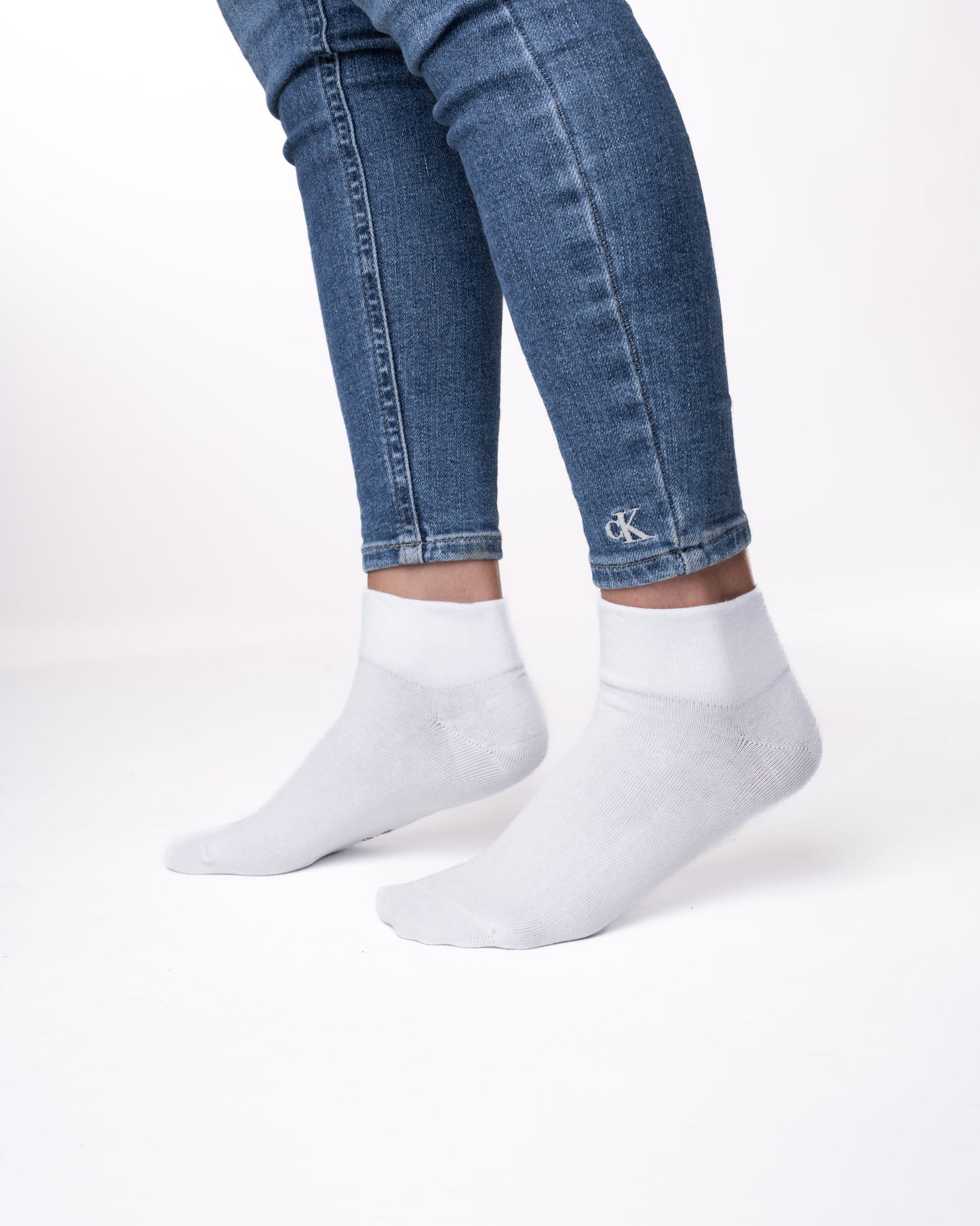 6 párů ponožek bez gumy, nízké BÍLÉ 6457