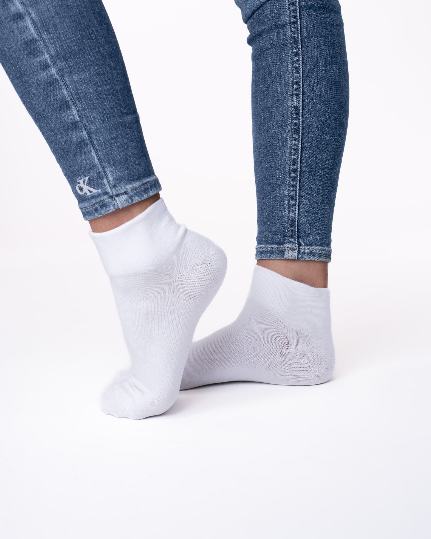 6 párů ponožek bez gumy, nízké BÍLÉ 6457