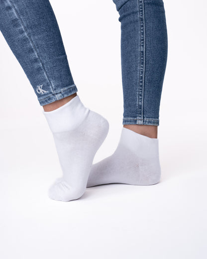 6 párů ponožek bez gumy, nízké BÍLÉ 6457