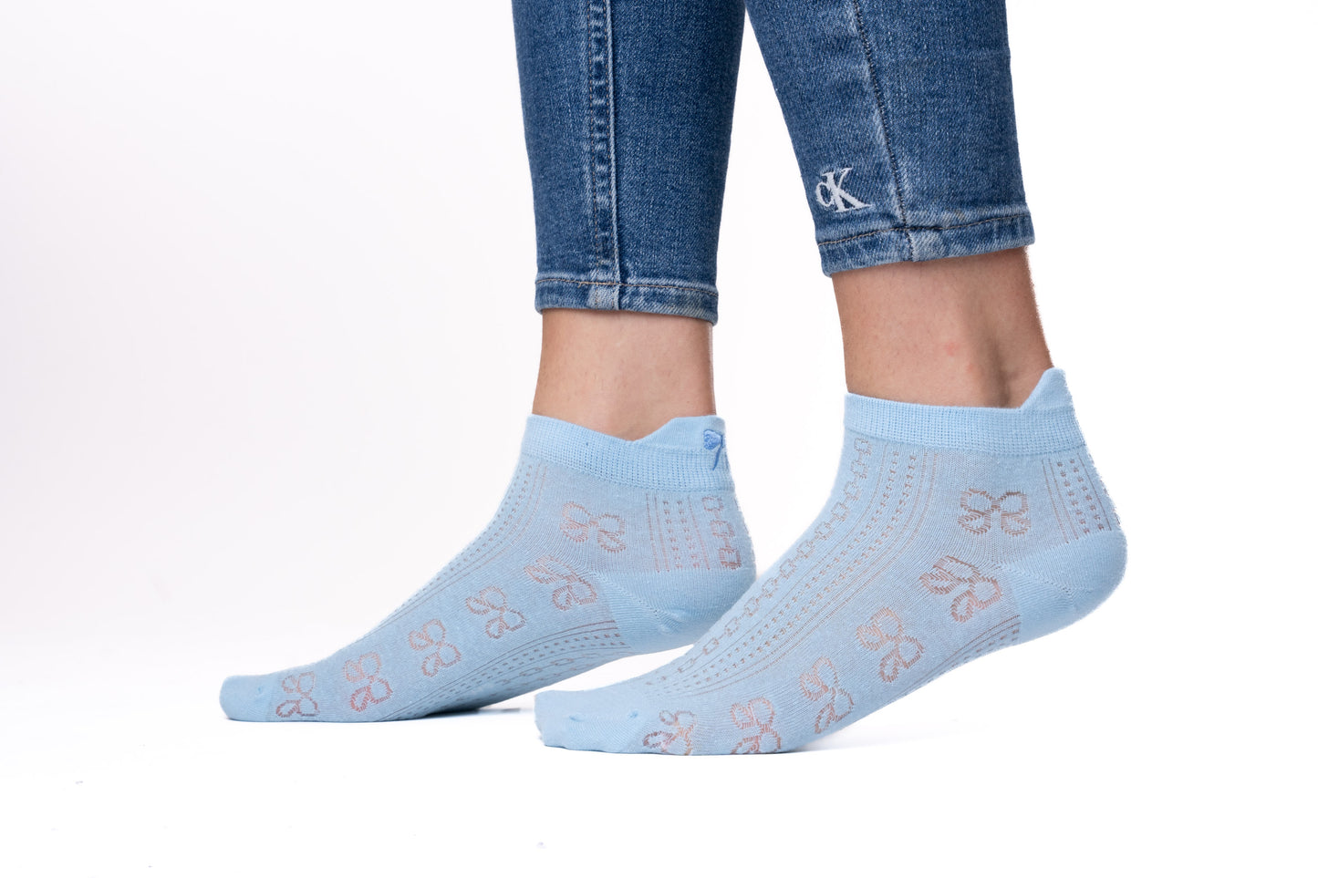 6 párů dámských nízkých ponožek, antibakteriální a bezešvé, mašlička 5871 THIN