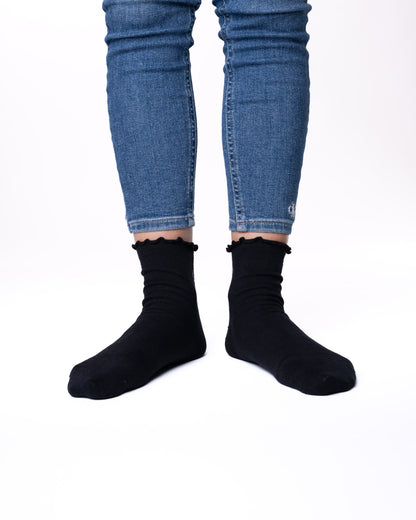 6 párů dámských ponožek bez gumy, středně vysoké 5826 mini smíšené vzory