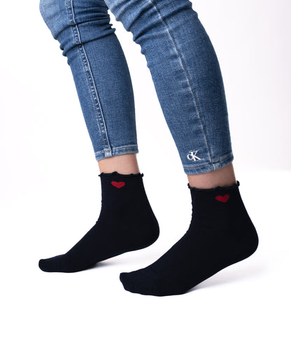 6 párů dámských ponožek bez gumy, středně vysoké srdce 5563 MIX