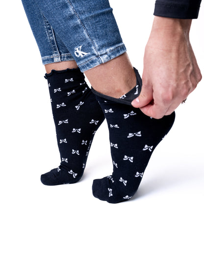 6 párů dámských ponožek bez gumy, středně vysoké se vzory 5802