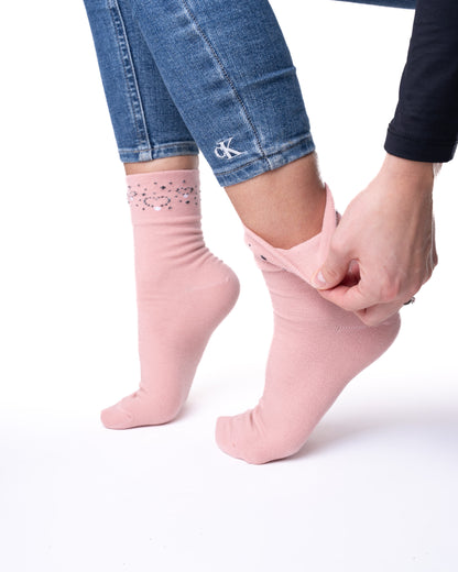 6 párů dámských ponožek bez gumičky, roztomilý okraj 5930