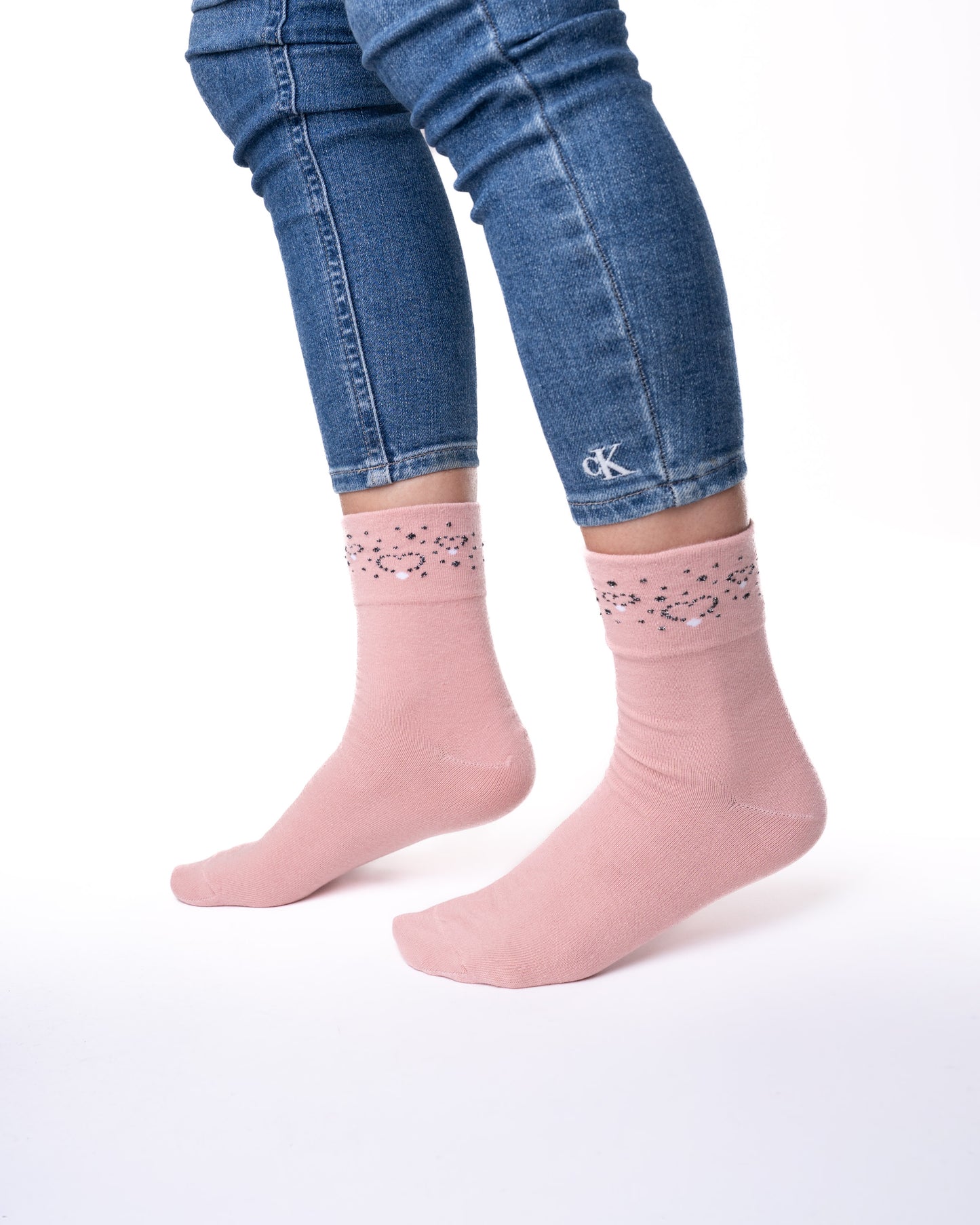 6 párů dámských ponožek bez gumičky, roztomilý okraj 5930