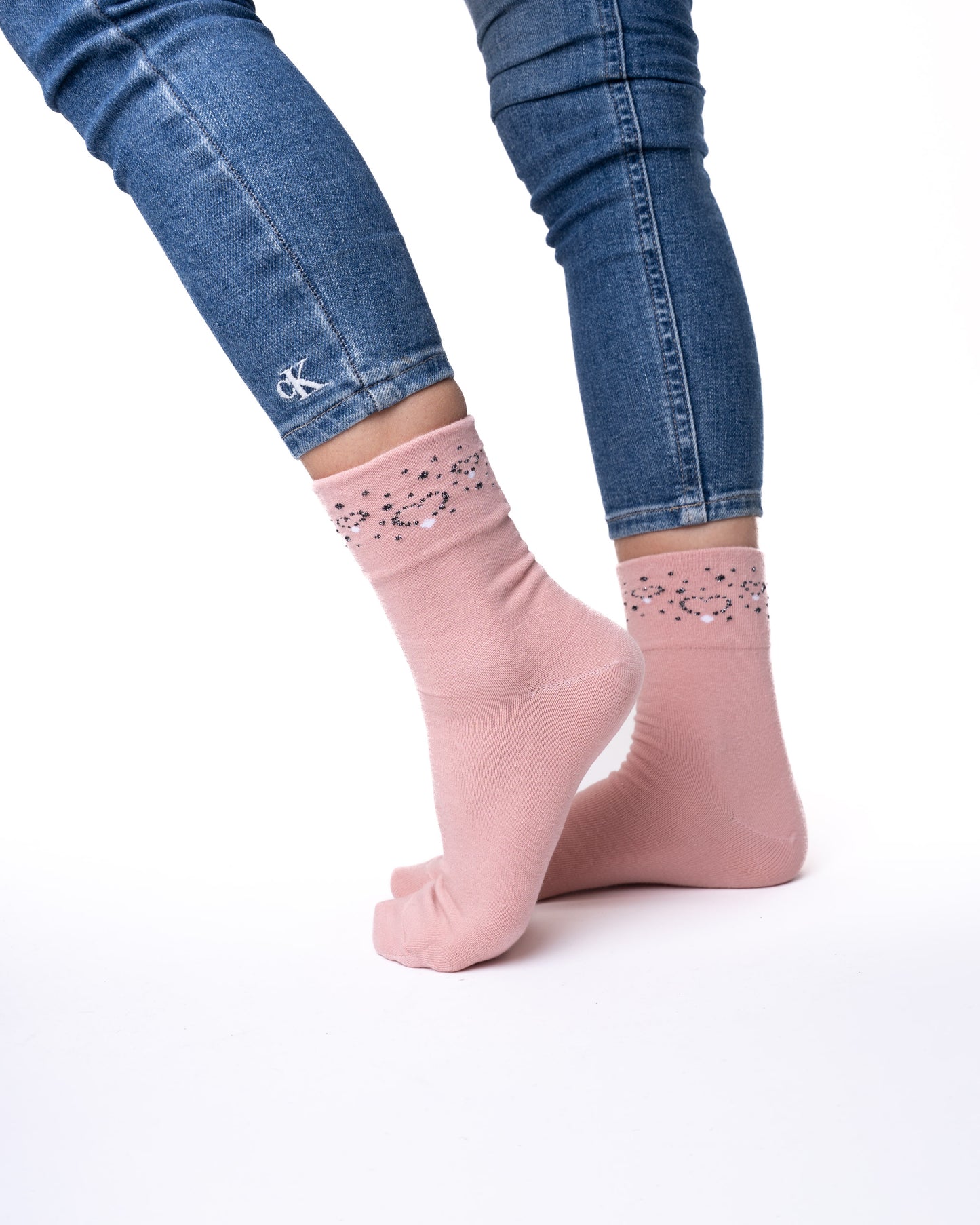 6 párů dámských ponožek bez gumičky, roztomilý okraj 5930