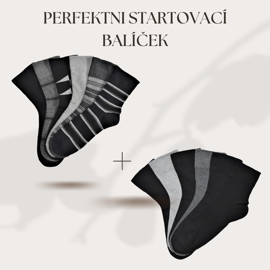 Startovací balíček ponožek bez gumičky pro muže
