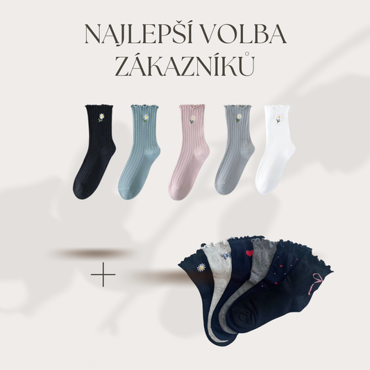 ⭐ Nejoblíbenější balíček ponožek bez gumičky pro ženy