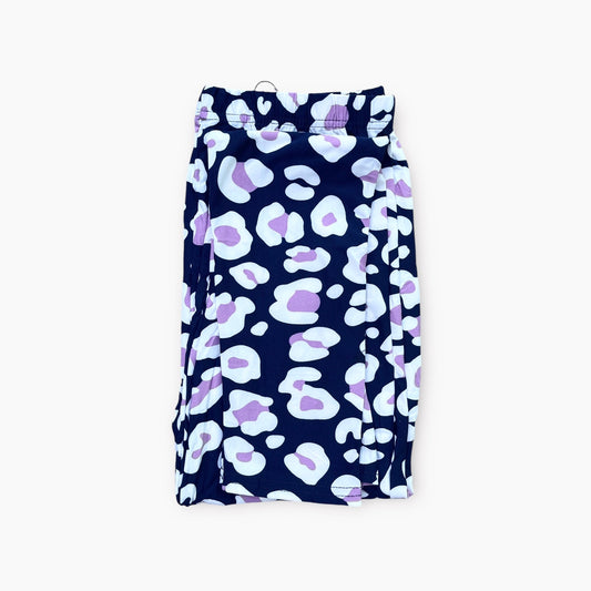 Bavlněné legíny pro větší velikosti 1639, leopardově růžové