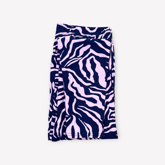 Bavlněné legíny pro větší velikosti 1639, zebrově růžová