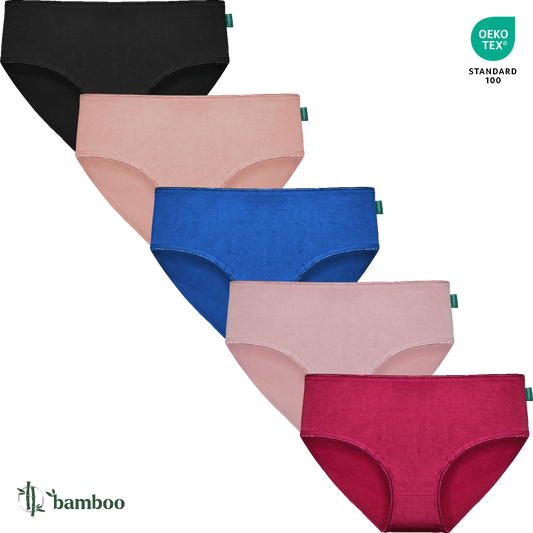 5x dámské midi slip kalhotky z bambusu, Gaubert 903 mix