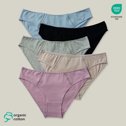5x dámské MINI hip kalhotky z bio bavlny, Gaubert 9101