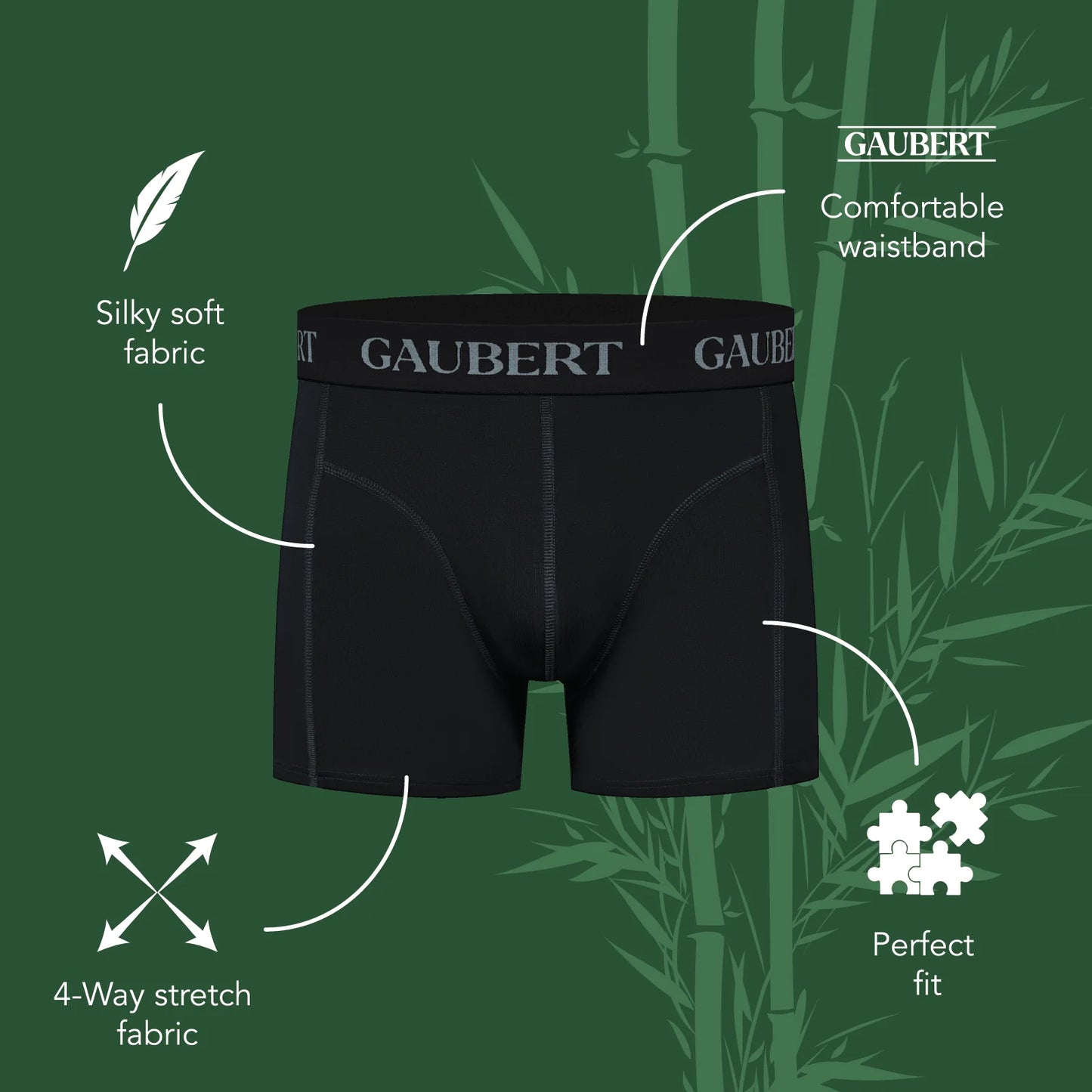 3x pánské bambusové boxerky Gaubert 017